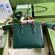 Gucci Diana Medium Tote Bag Green Leather ‎702721 - 27x23x9cm - 2