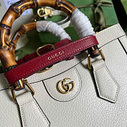 Gucci Diana Medium Tote Bag White Leather ‎702721 - 27x23x9cm - 6