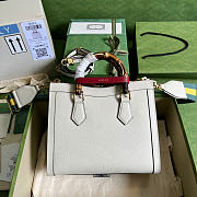 Gucci Diana Medium Tote Bag White Leather ‎702721 - 27x23x9cm - 3