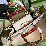 Gucci Diana Medium Tote Bag White Leather ‎702721 - 27x23x9cm - 2