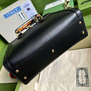 Gucci Diana Medium Tote Bag Black Leather ‎702721 - 27x23x9cm - 4