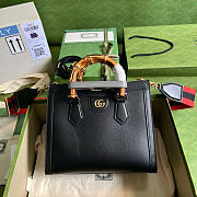 Gucci Diana Medium Tote Bag Black Leather ‎702721 - 27x23x9cm - 3