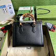 Gucci Diana Medium Tote Bag Black Leather ‎702721 - 27x23x9cm - 2