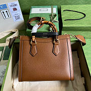 Gucci Diana Medium Tote Bag Brown Leather ‎702721 - 27x23x9cm - 5