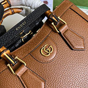 Gucci Diana Medium Tote Bag Brown Leather ‎702721 - 27x23x9cm - 2