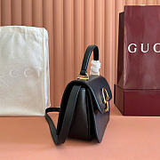 Gucci Siena Medium Top Handle Bag Black Leather 855535 - 25.5x16x9cm - 6