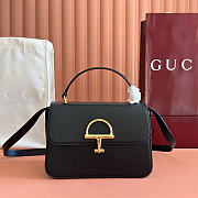Gucci Siena Medium Top Handle Bag Black Leather 855535 - 25.5x16x9cm - 5