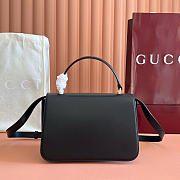 Gucci Siena Medium Top Handle Bag Black Leather 855535 - 25.5x16x9cm - 4