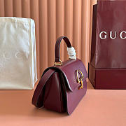 Gucci Siena Medium Top Handle Bag Burgundy Leather 855535 - 25.5x16x9cm - 5