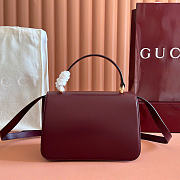 Gucci Siena Medium Top Handle Bag Burgundy Leather 855535 - 25.5x16x9cm - 2