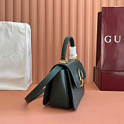 Gucci Siena Medium Top Handle Bag Green Leather 855535 - 25.5x16x9cm - 4