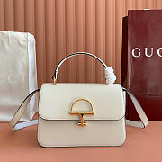 Gucci Siena Medium Top Handle Bag White Leather 855535 - 25.5x16x9cm - 6