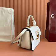 Gucci Siena Medium Top Handle Bag White Leather 855535 - 25.5x16x9cm - 5