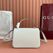 Gucci Siena Medium Top Handle Bag White Leather 855535 - 25.5x16x9cm - 4