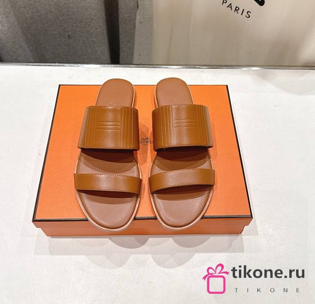 Hermes Mona Sandal Brown - 1