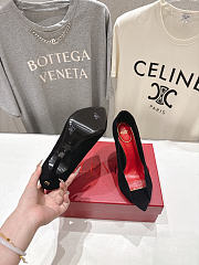 Valentino Open Toe Revele Suede Pumps Black 105mm - 6