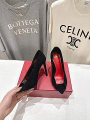 Valentino Open Toe Revele Suede Pumps Black 105mm - 4