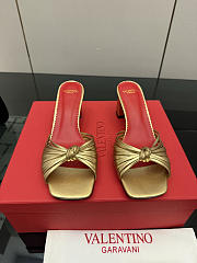 Valentino Annet Laminated Nappa Sandal Gold 60mm - 1