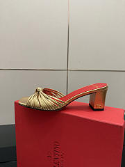 Valentino Annet Laminated Nappa Sandal Gold 60mm - 6
