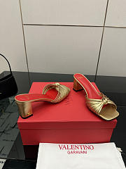 Valentino Annet Laminated Nappa Sandal Gold 60mm - 5