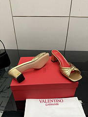 Valentino Annet Laminated Nappa Sandal Gold 60mm - 4