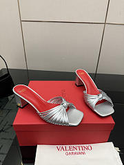 Valentino Annet Laminated Nappa Sandal Silver 60mm - 3
