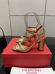 Valentino Annet Laminated Nappa Sandal Gold 90mm - 3