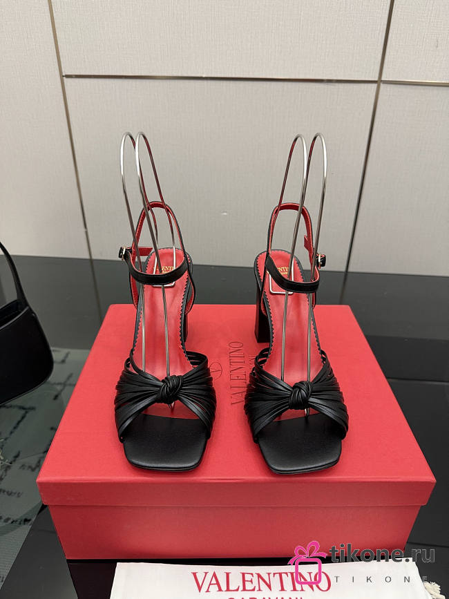 Valentino Annet Kidskin Sandal Black 90mm - 1