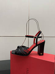 Valentino Annet Kidskin Sandal Black 90mm - 6