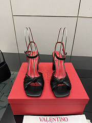 Valentino Annet Kidskin Sandal Black 90mm - 5