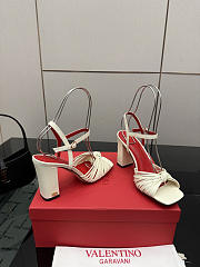 Valentino Annet Kidskin Sandal Ivory 90mm - 4