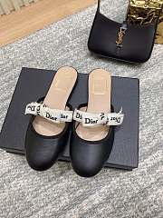J'Adior Mule Black Lambskin  - 1