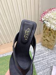 Gucci Vittoria Thong In Black Leather 55mm - 6