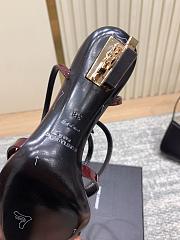 YSL Opyum Sandals In Patent Leather In Burgundy 8.5cm - 4