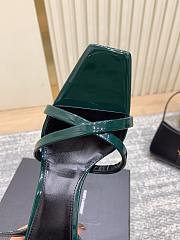 YSL Opyum Sandals In Patent Leather In Green 8.5cm - 4