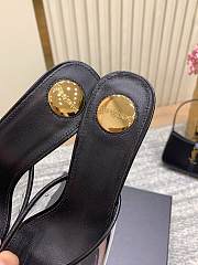 YSL Jerry Mules In TPU And Rhinestones In Black 8cm - 6