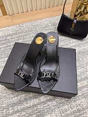 YSL Jerry Mules In TPU And Rhinestones In Black 8cm - 4