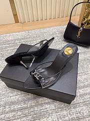 YSL Jerry Mules In TPU And Rhinestones In Black 8cm - 2