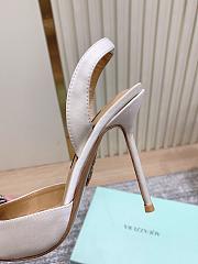 Aquazzura 105mm Crystal Hoop Sling Pumps White - 2
