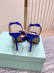 Aquazzura 105mm Crystal Hoop Sling Pumps Blue - 4