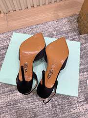 Aquazzura 105mm Crystal Hoop Sling Pumps Black - 5