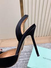 Aquazzura 105mm Crystal Hoop Sling Pumps Black - 2