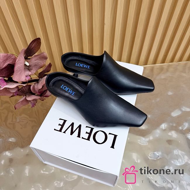 Loewe Emily Mule in Lambskin Black Lambskin 4.5cm - 1