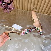 Valentino VLogo Signature Slingback Decollete with Cherryfic Embroidery 80mm Gold Multicolour - 6