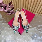 Valentino VLogo Signature Slingback Decollete with Cherryfic Embroidery 80mm Silver Multicolour - 6