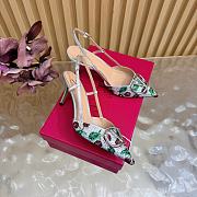 Valentino VLogo Signature Slingback Decollete with Cherryfic Embroidery 80mm Silver Multicolour - 5