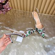 Valentino VLogo Signature Slingback Decollete with Cherryfic Embroidery 80mm Silver Multicolour - 3