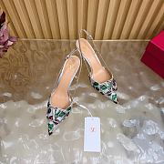 Valentino VLogo Signature Slingback Decollete with Cherryfic Embroidery 80mm Silver Multicolour - 2