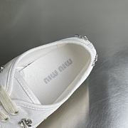 Miumiu Embroidered Drill Sneakers White 5E370E - 5