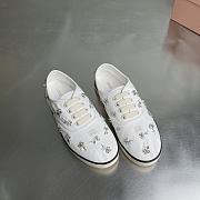 Miumiu Embroidered Drill Sneakers White 5E370E - 2